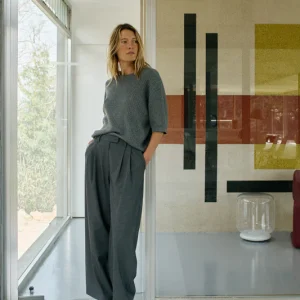 Indi&Cold pantalon vestir pinzas marengo