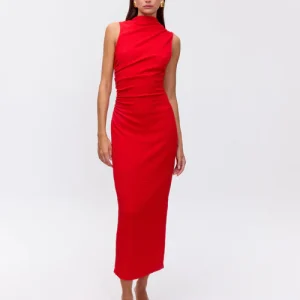 Mioh vestido Vibrant Red
