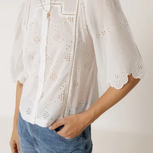 Indi&Cold camisa box bordado suizo