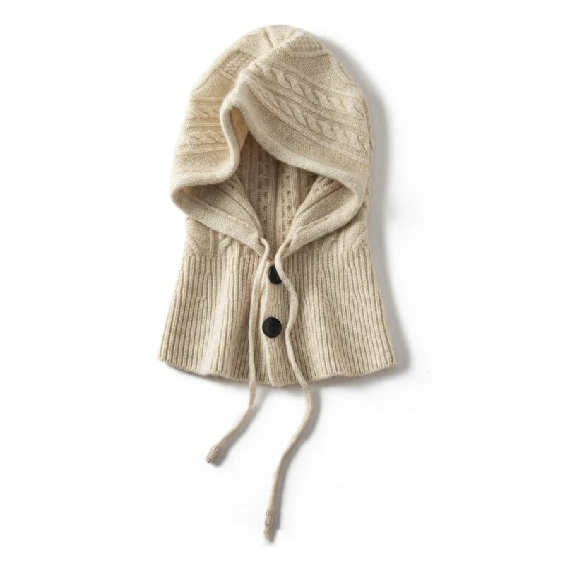 Bufanda con capucha de cachemira de mujer Balaclava - Imagen 3