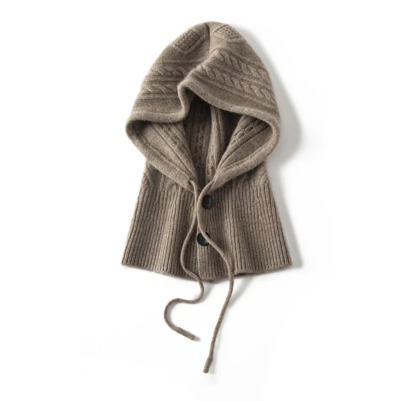 Bufanda con capucha de cachemira de mujer Balaclava - Imagen 4