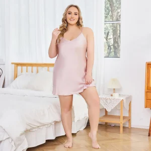Mujeres Sild Silk Nightgow V Campo de seda Nordisco