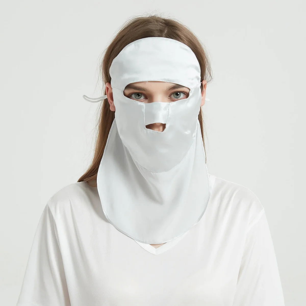 Mujeres máscaras de seda con máscaras de seda de protección de quemaduras solares transpirables - Imagen 8