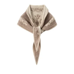 Floral Vintage Jacquard Cashmere Bandana Buffmere Triangle Buff