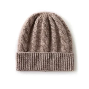 Cable de cachemir para mujer Cable de punto Knit Cashmere Satbed Cankbed Punf
