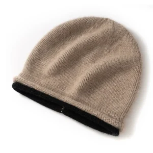 Sombrero de cachemira de gorro de cachemira para mujeres sombrero de pila baja