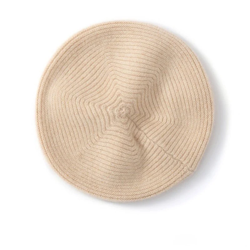 Gorro de pintor de cachemira para mujer, boina de cachemira, para otoño e invierno - Imagen 4