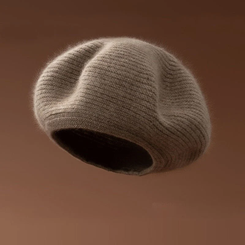 Gorro de pintor de cachemira para mujer, boina de cachemira, para otoño e invierno - Imagen 3