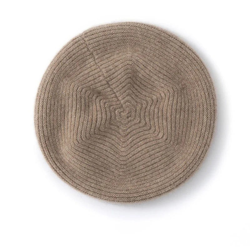 Gorro de pintor de cachemira para mujer, boina de cachemira, para otoño e invierno