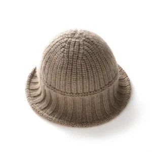 Cashmere de la mujer Cantoned Cortbed Cloche Hat Cajero Costilla Sombrero Sol Solón