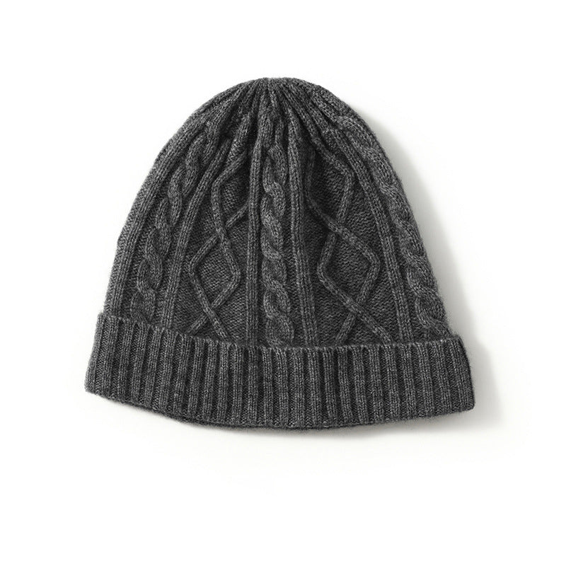 Cable de cachemir puro de mujer Gaanie Granje de sombrero grueso - Imagen 5