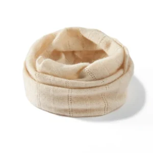 Polaina de cuello de cachemira para mujer Bufanda de cachemira Redecilla de cachemira de punto calado