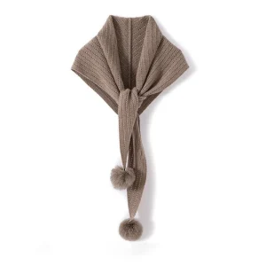 Bufanda de cachemira para mujer con borla, bufanda triangular de cachemira, pañuelo de cachemira