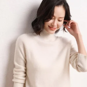 Mangas largas para mujeres Cajeza de tortuga de cachemira Sweater Cankbed pubs