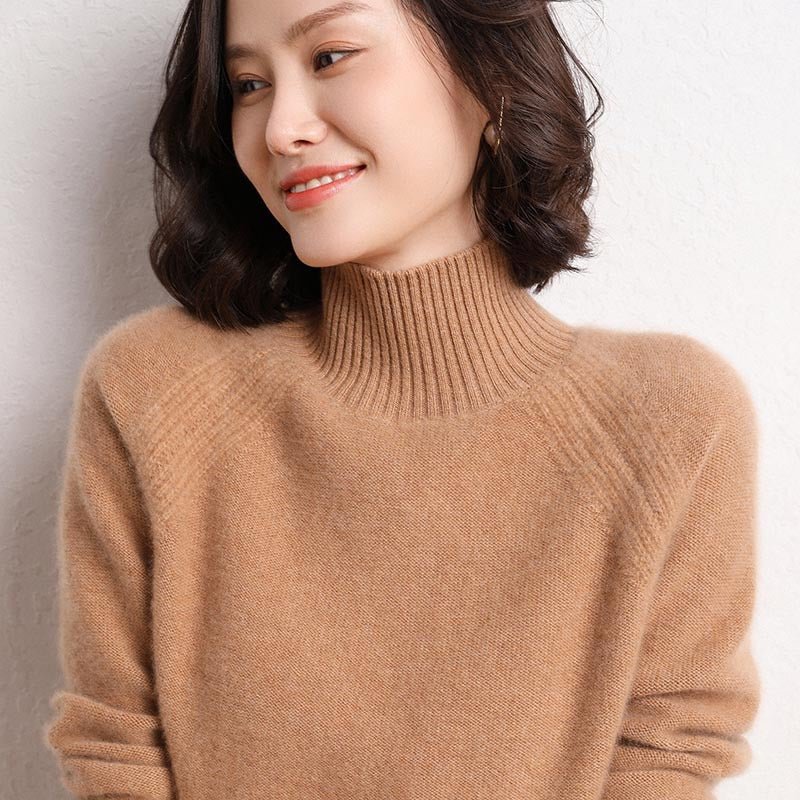 Mangas largas para mujeres Cajeza de tortuga de cachemira Sweater Cankbed pubs - Imagen 8