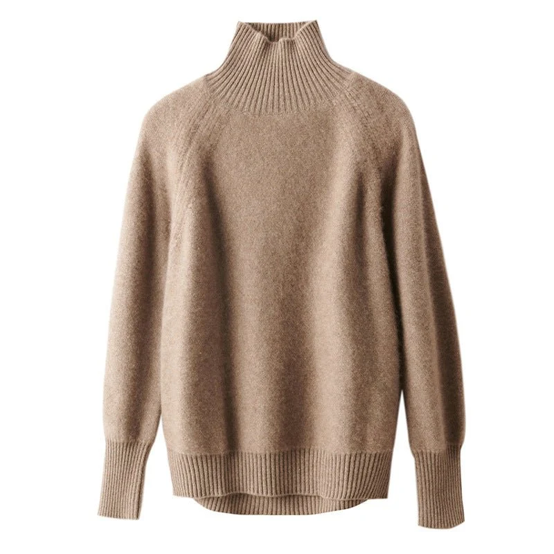 Mangas largas para mujeres Cajeza de tortuga de cachemira Sweater Cankbed pubs - Imagen 5