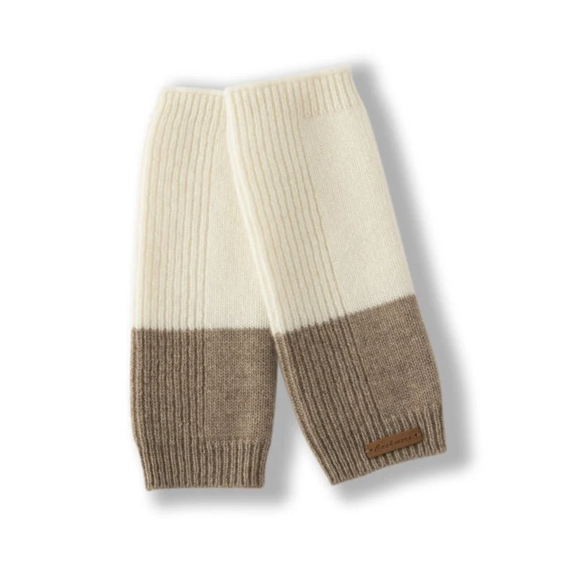 Guantes de cachemir rayado calentadores de brazos Guantes de mecanografía flexible - Imagen 3