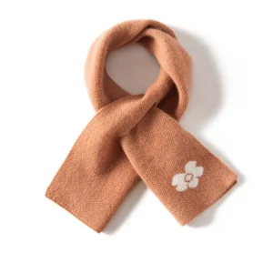Bufanda de punto de cachemira floral para mujer Pañuelo de cachemira cruzado