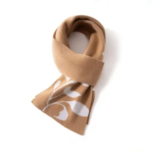Bufanda de cachemira de punto floral para mujer con motivo floral Abrigo de cachemira de invierno