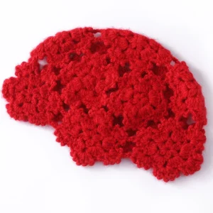 Gorro de cachemira tejido a mano para mujer Gorro de punto de cachemira de ganchillo en racimo