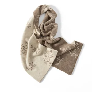 Bufanda larga de cachemira con estampado de copos de nieve para mujer Chales de cachemira jacquard