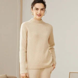 Sweater de cachemir de cuello de mujer