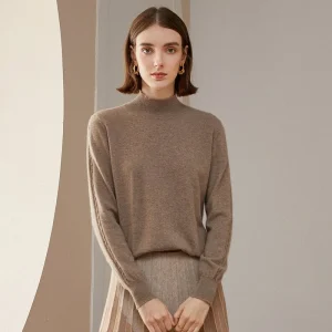Sweater de cachemir de cuello de mujer