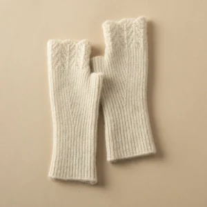 Mujeres Cajeza sin dedo Media dedo Guantes de punto Canted Mittens