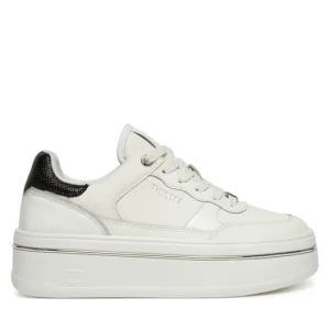 Twinset zapatillas de piel laminadas con plataforma